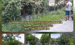 Tanah Dijual di Sukolilo Surabaya Lt.400m Shm Strategis