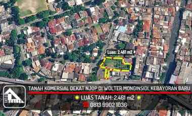 dijual tanah jl wolter monginsidi