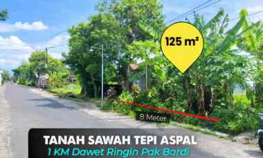 Tanah Tepi Aspal di Purwomartani, Sleman Utara Pamella 7 1 km Dawet