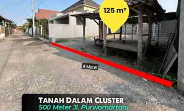 Tanah dalam Cluster Tenang Privasi di Kalasan 500 meter jl. Raya Pu