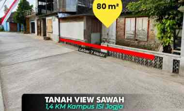 Tanah Murah View Sawah di Bangunharjo, Sewon dekat jl. Parangtritis 1