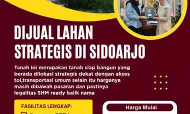 dijual tanah keboananom gedangan sidoarjo