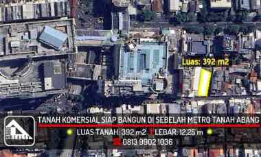 Tanah Kavling Komersial Sebelah Metro Tanah Abang, Jakarta Pusat