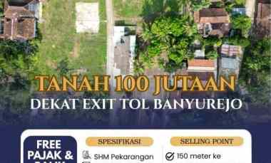 Tanah Kavling 108 juta di Sleman Barat dekat Exit Tol Banyrejo Tempel