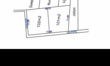dijual tanah luas 203 meter
