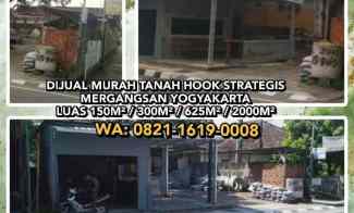 Dijual Murah Tanah Hook Strategis Mergangsan Yogyakarta. Luas 150m