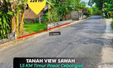 Tanah Mangku Aspal View Sawah di Tlogoadi, Sleman Barat Rsa Ugm 1,5 K