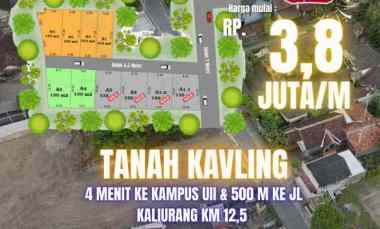 Tanah Kavling 500 M dari jl Kaliurang 4 menit ke Kampus UII
