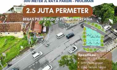 dijual tanah pakem utara proliman bogem