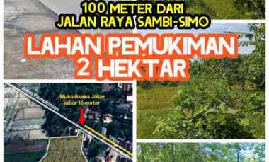 dijual tanah permukiman 2 hektar diboyolali 375 rb m2