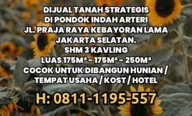 dijual tanah pondok indah arteri