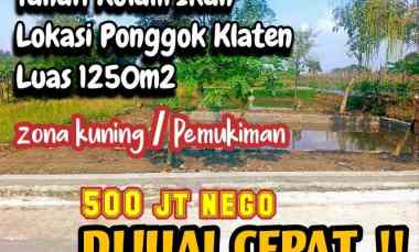 dijual tanah ponggok klaten