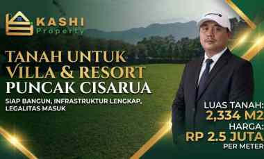 Lahan Villa Resort Puncak Cisarua Siap Bangun, Infrastruktur Lengk