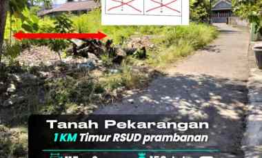 dijual tanah rsud prambanan