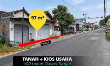 Tanah Bonus Bangunan Toko Mangku Aspal di Purwomartani, Sleman 400 Me