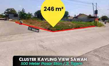Tanah Cluster Hook Tepi Aspal View Sawah di Maguwoharjo, Sleman 500 M