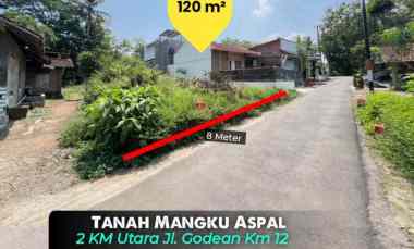 Tanah Murah Tepi Aspal Utara jl. Godean km 12 Barat Pasar Godean A