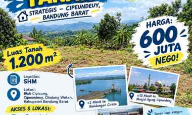 dijual tanah strategis di cipeundeuy bandung barat