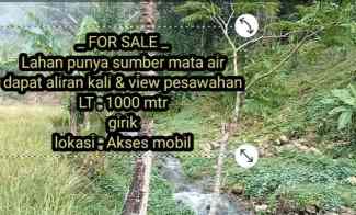 For Sale Lahan Punya Mata Air dekat Kali, Subang Jawa Barat