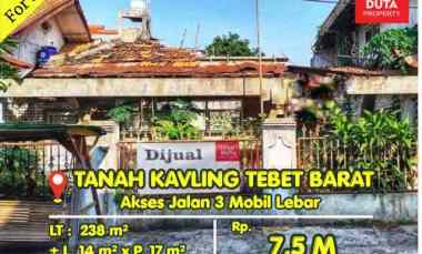 dijual tanah tebet barat
