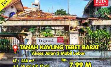 dijual tanah tebet barat