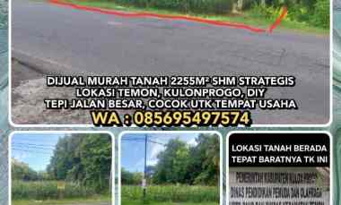 Dijual Murah Tanah 2255m Shm Strategis di Temon, Kulonprogo, Diy