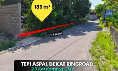 Tanah Tepi Aspal di Tamantirto, Kasihan dekat Ringroad 2,3 km Kampus