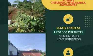 dijual tanah untuk cluster di jl smpn 5 purwakarta