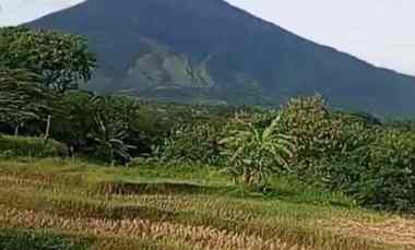 dijual tanah view gunung pinggir jalan