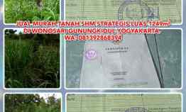 Tanah Dijual Murah L1249m Strategis Shm Wonosari Gunungkidul Diy