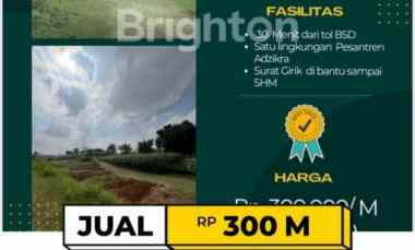 dijual tanah zona kuning di gunung sindur kab bogor