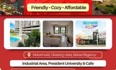 Disewakan Studio Elvis Tower Cikarang Utara Semi Furnished