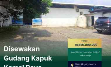 disewakan gudang kapuk raya