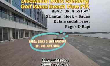 Disewakan Ruko Gandeng Beach View Golf Island PIK Hook Bagus dan Rapi