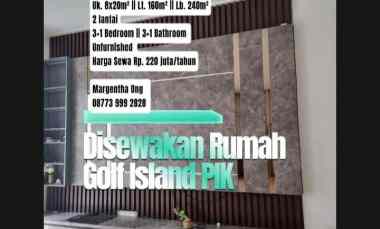disewakan rumah golf island pik 3 1 bedroom