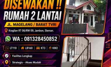 disewakan rumah jl magelang barat tvri