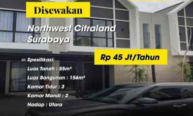 disewakan rumah northwes citraland surabaya barat