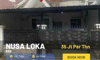 disewakan rumah nusa loka bsd 35 jt per thn