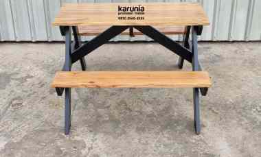 Harga Meja Kursi Makan Warung Kayu Solid Termurah