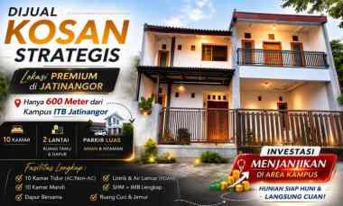 investasi kosan jatinangor 600 meter kampus itb