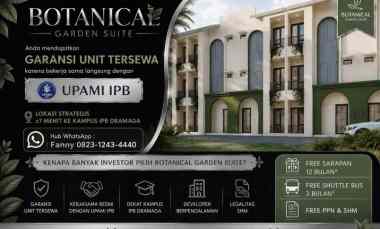 investasi kost di bogrs botanical garden suite 1 25 m