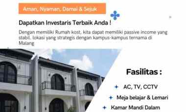 investasi kost malang 8 kamar dekat kampus ub