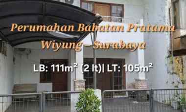 jual cepat rumah 2 lantai babatan pratama surabaya