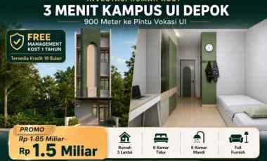 jual kost ui depok murah 1 5 miliar