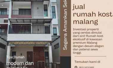 jual rumah kost 8 kamar malang kota dekat ub harga 1m