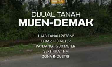 jual tanah area industri mijen demak
