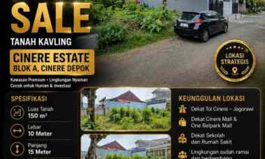 jual tanah kavling dalam komplek cinere estate