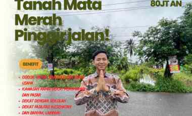 jual tanah kavling mata merah pinggir jalan palembang