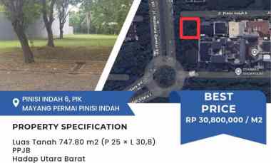 Tanah Dijual di KAVLING PIK PINISI INDAH VI