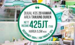 Dijual Rumah Kost Lokasi Strategis Tanjung Duren